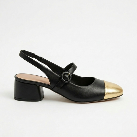 Sapato Bico Dourado